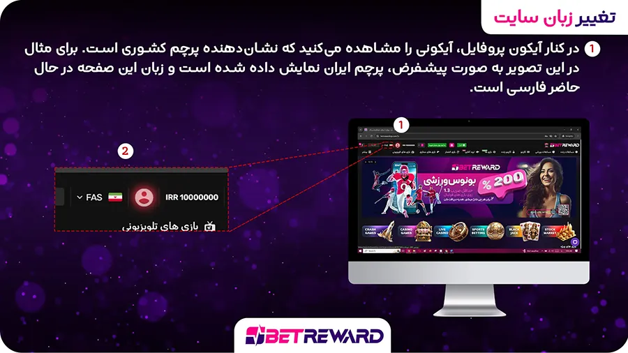 راهکار اول برای تغییر زبان سایت