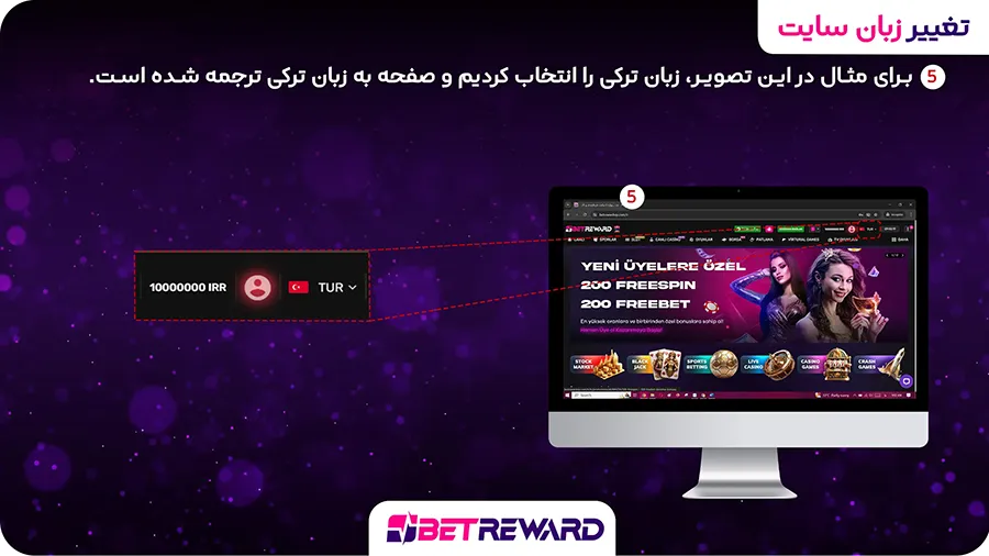 راهکار اول برای تغییر زبان سایت